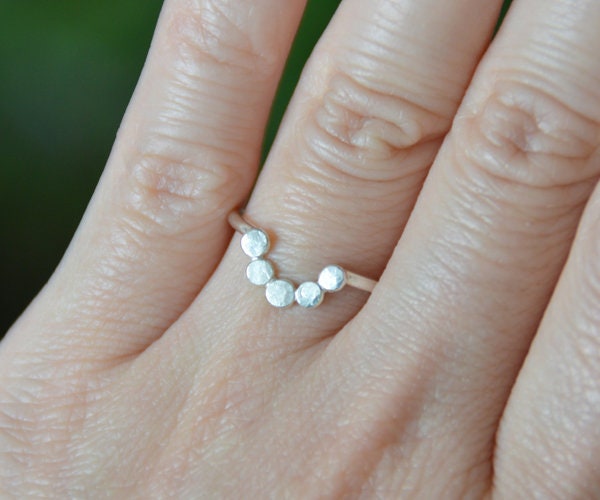 Contour Wedding Ring, Dewdrop Wedding Ring