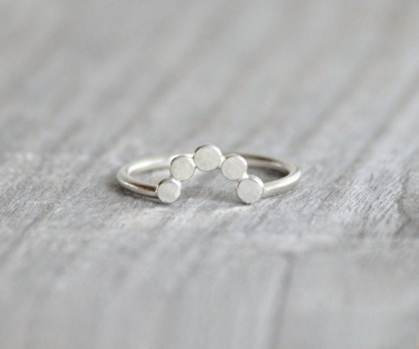 Contour Wedding Ring, Dewdrop Wedding Ring