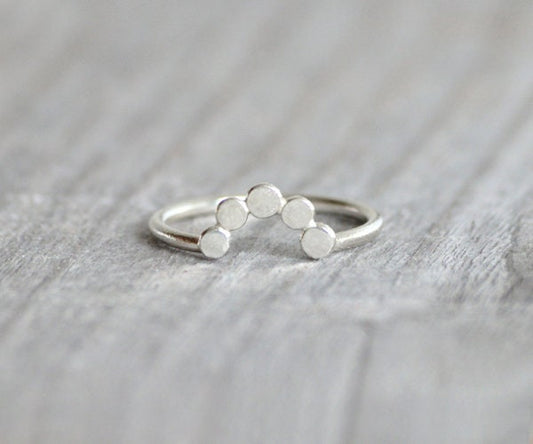 Contour Wedding Ring, Dewdrop Wedding Ring