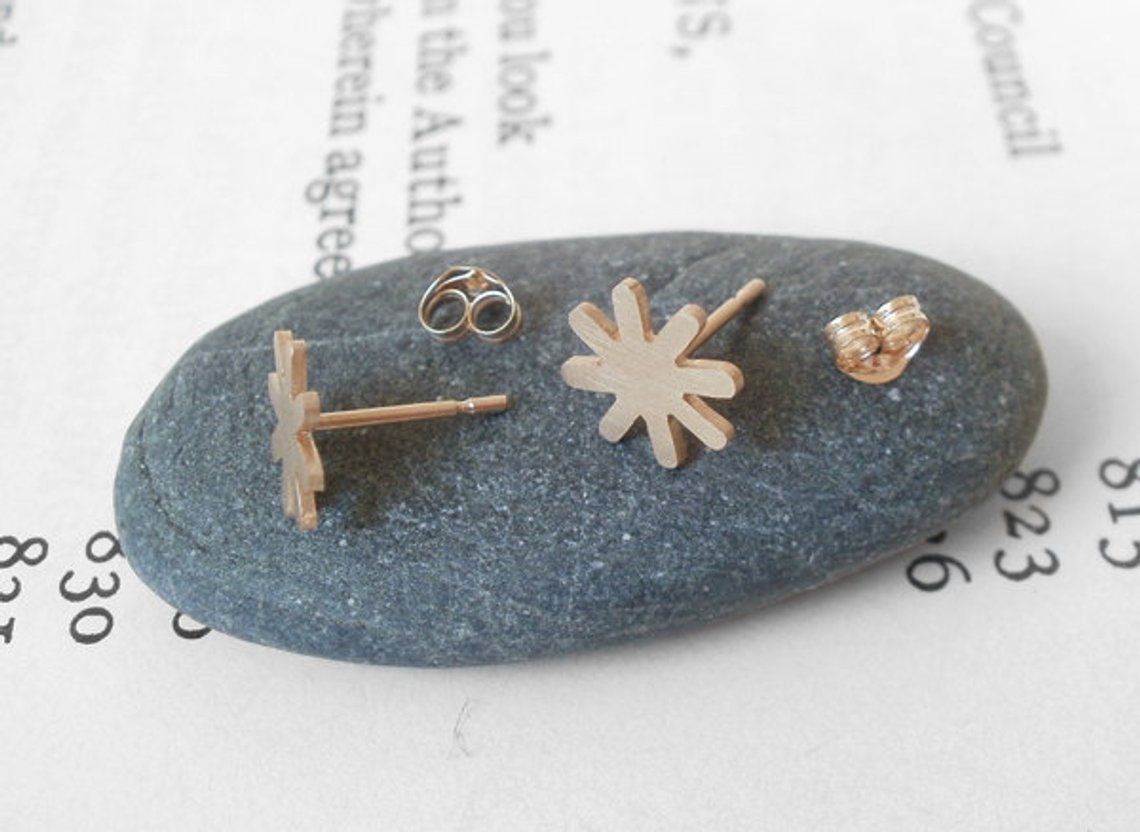 Star Stud Earrings in Sterling Silver