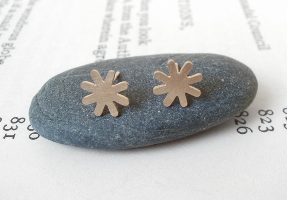 Star Stud Earrings in Sterling Silver