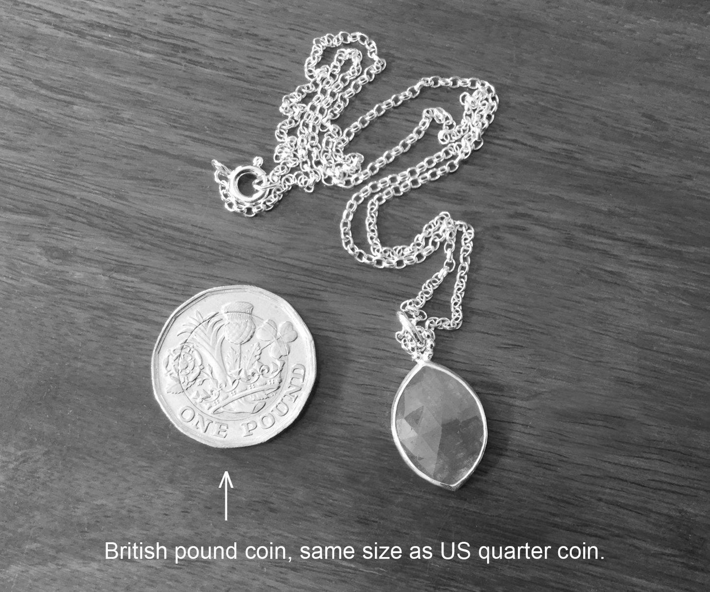 Brown Sapphire Necklace in Sterling Silver, 5.65ct Sapphire Necklace