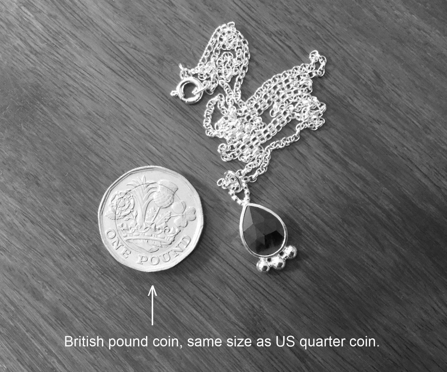 2.7ct Sapphire Necklace in Sterling Silver, September Birthstone Necklace