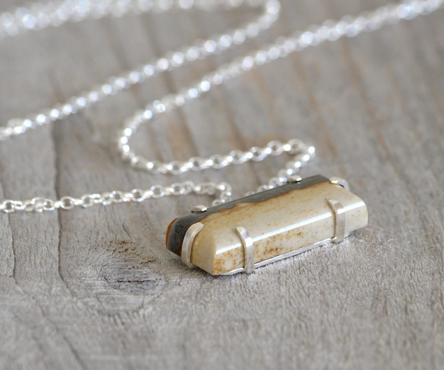 Landscape Jasper Necklace, Starry Night Jasper Necklace