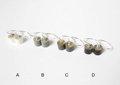 Colour Pencil Earrings, Black Pencil Earring, Grey Pencil Earring, White Pencil Earring