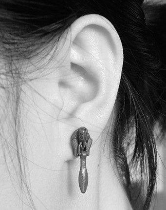 Zipper Stud Earrings, Zipper Ear Posts