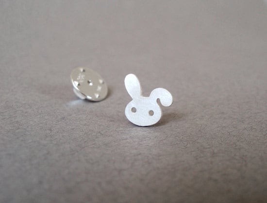 Rabbit Lapel Pin, Bunny Lapel Pin, Bunny Tie Tack, Rabbit Tie Tack