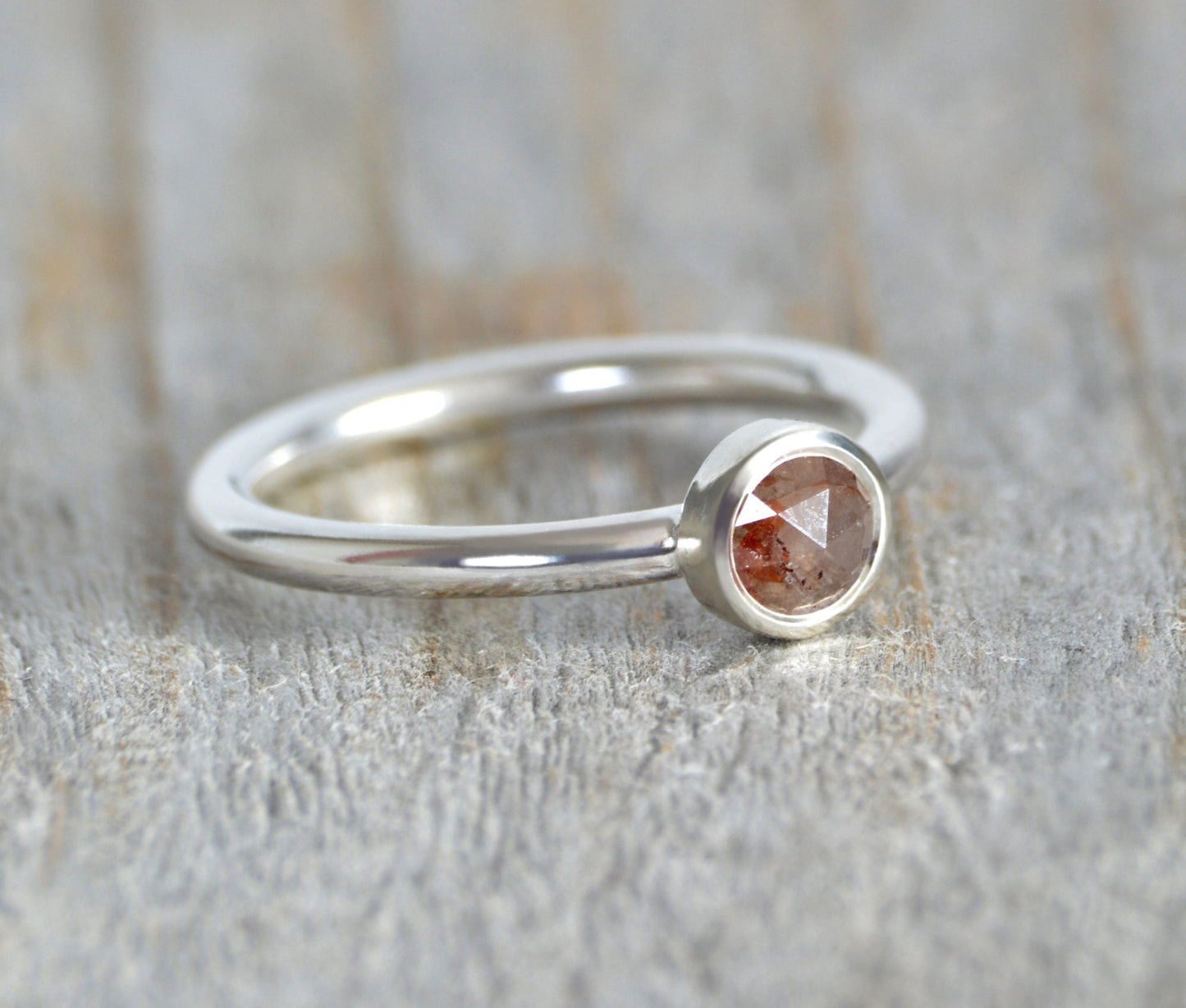 0.40ct Coloured Diamond Engagement Ring, Round Diamond Solitaire