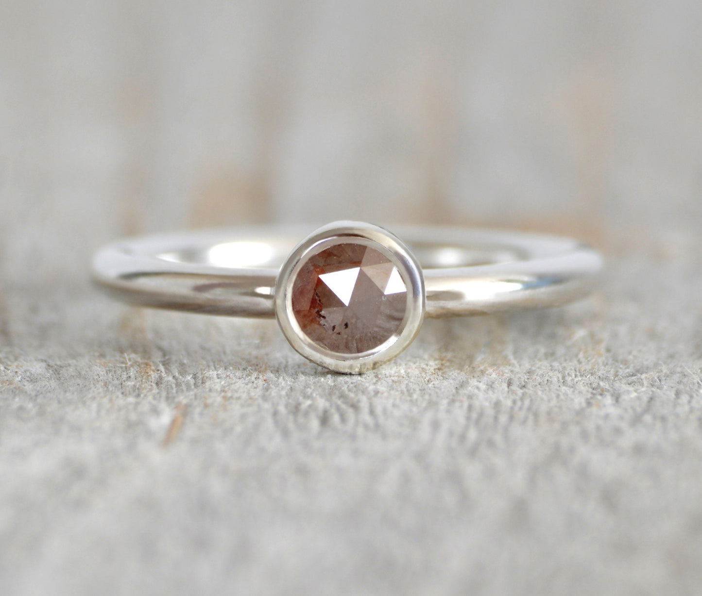 0.40ct Coloured Diamond Engagement Ring, Round Diamond Solitaire