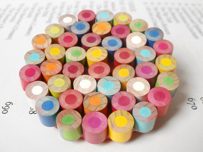 Colour Pencil Brooch, Rainbow Pencil Brooch