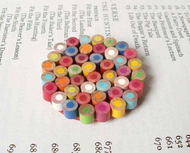 Colour Pencil Brooch, Rainbow Pencil Brooch