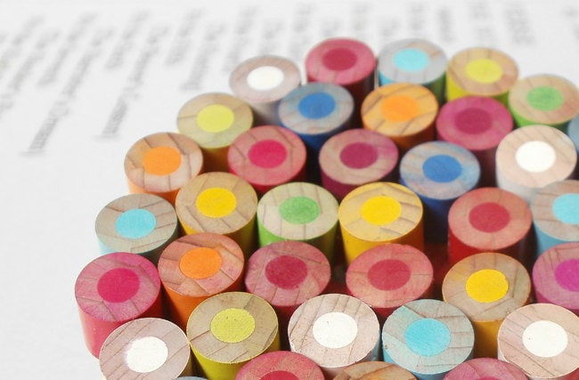 Colour Pencil Brooch, Rainbow Pencil Brooch