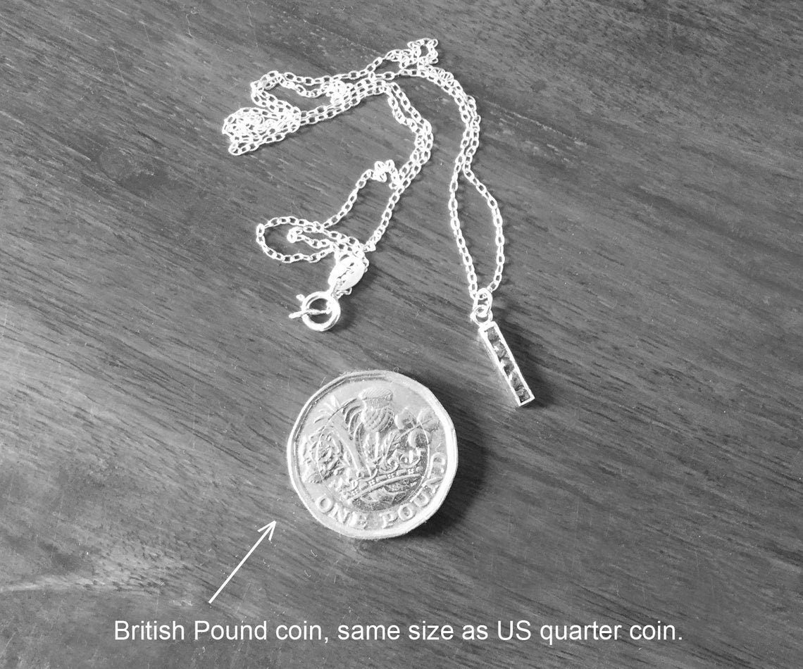 Black Diamond Necklace, Channel Set Diamond Necklace