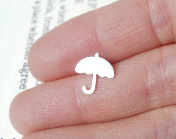 Umbrella Lapel Pin, Silver Umbrella Tie Tack