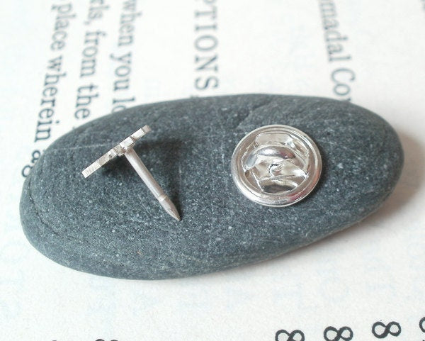 Sunshine Lapel Pin in Sterling Silver, Silver Sunshine Tie Pin