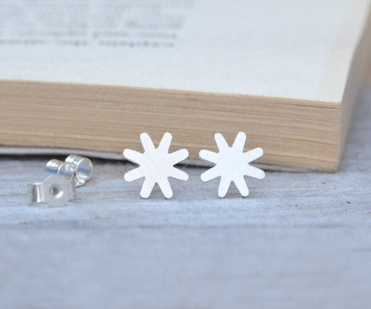 Star Stud Earrings in Sterling Silver