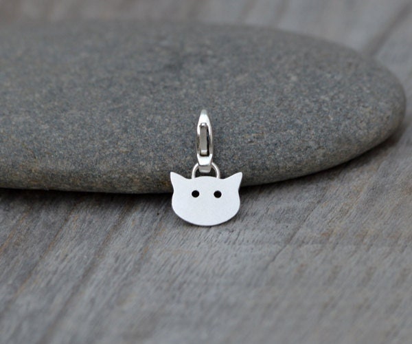 Cat Charm in Sterling Silver, Silver Cat Charm