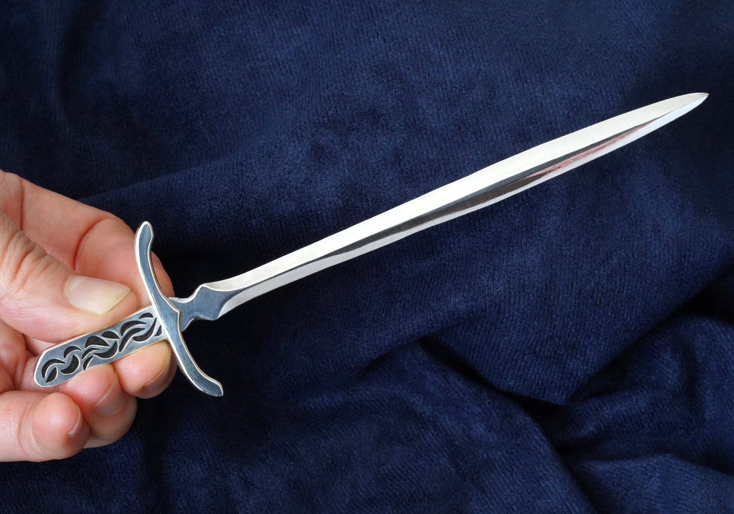 Hallmarked 925 Silver Sword Letter Opener, Letter Opener in Sterling Silver, Handmade Silver Letter Opener