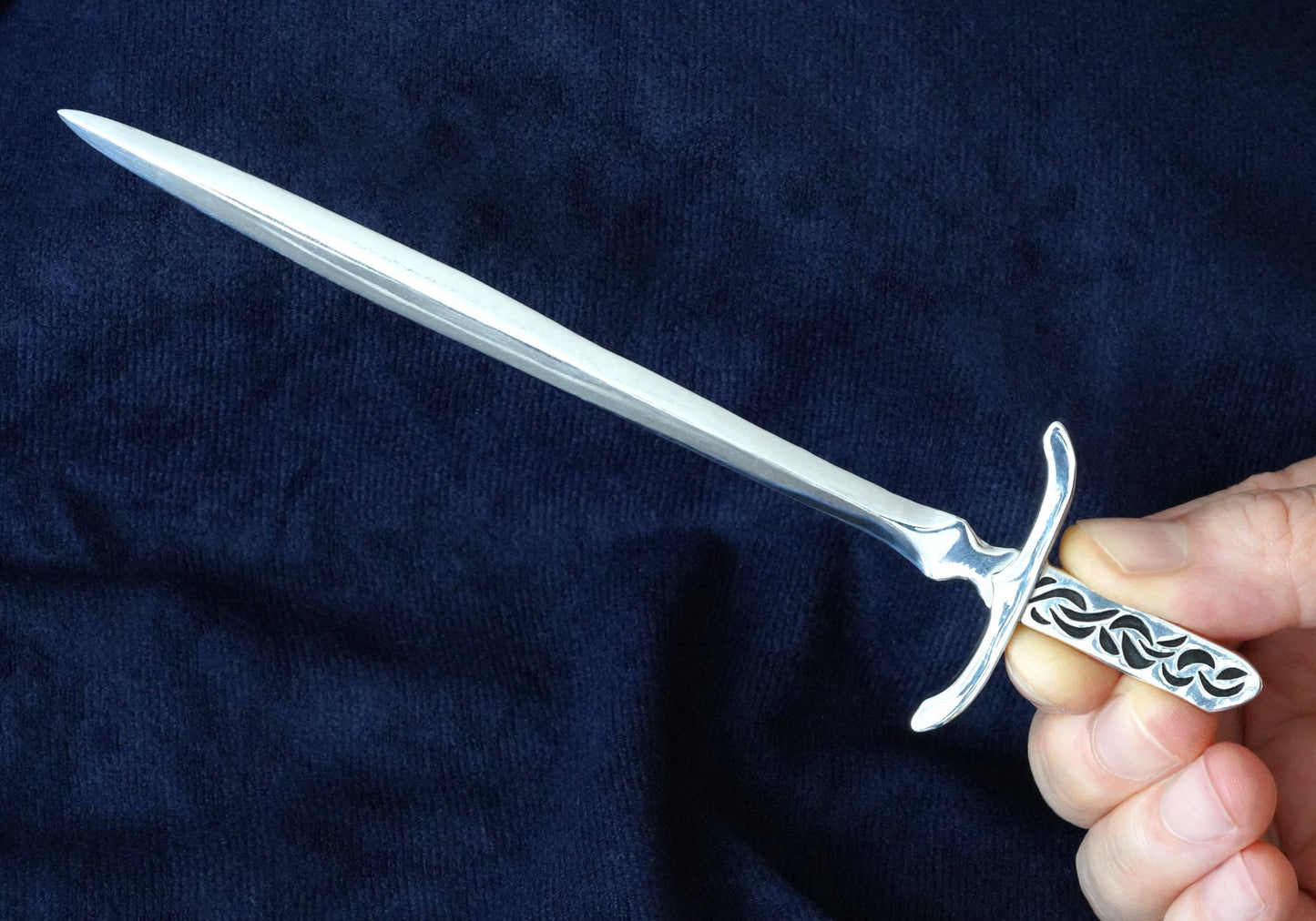 Hallmarked 925 Silver Sword Letter Opener, Letter Opener in Sterling Silver, Handmade Silver Letter Opener
