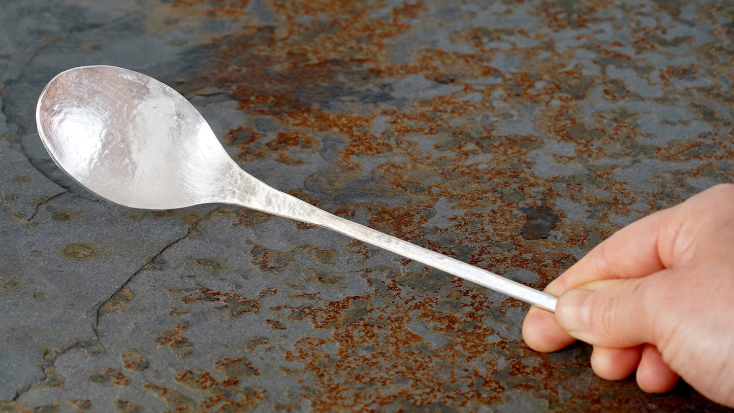 Hallmarked 925 Silver Spoon, Spoon in Solid Sterling Silver, Handmade Silver Spoon, 76g Silver Spoon