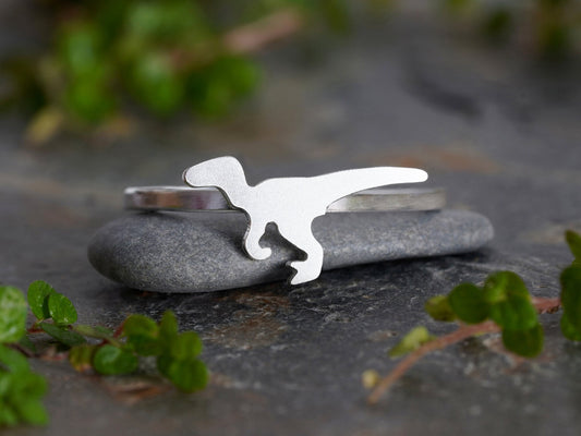 Velociraptor Ring in Sterling Silver, Silver Dinosaur Ring