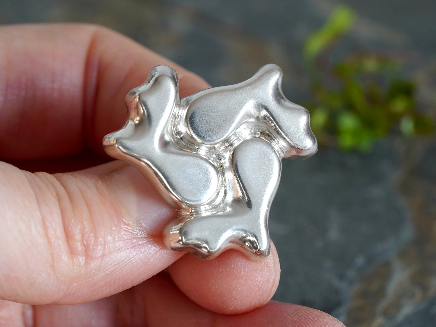 925 Sterling Silver Brooch T, One Of A Kind Brooch in Solid Sterling Silver
