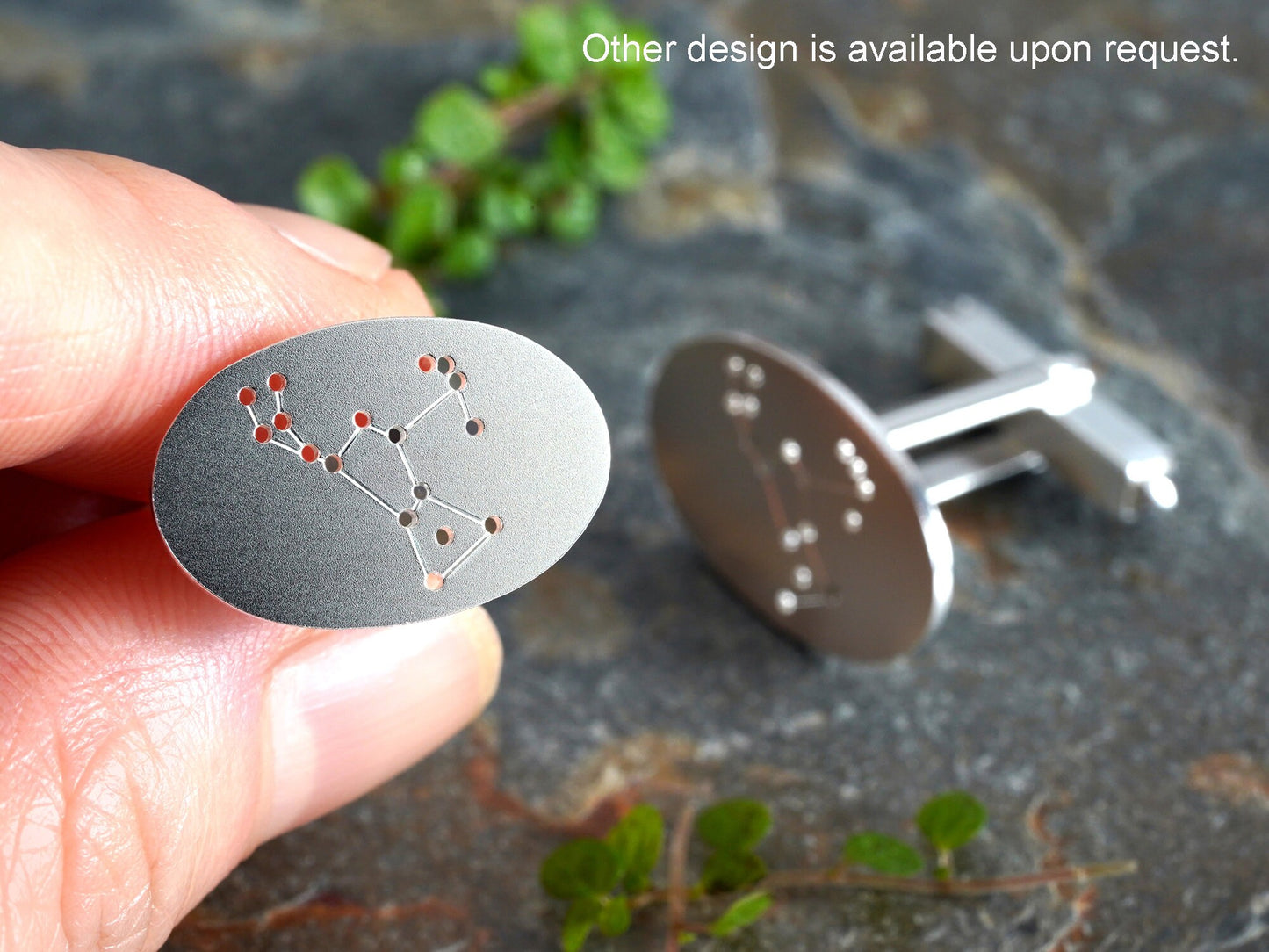Big Dipper Cufflinks in Sterling Silver, Silver Asterism Cufflinks