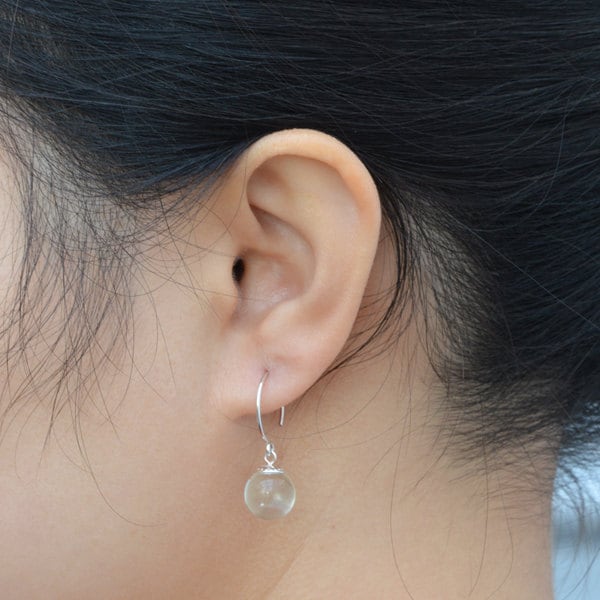Glass Ball Dangle Earrings