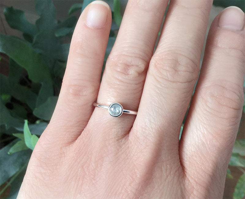 0.25ct Small Diamond Engagement Ring in White Smoke