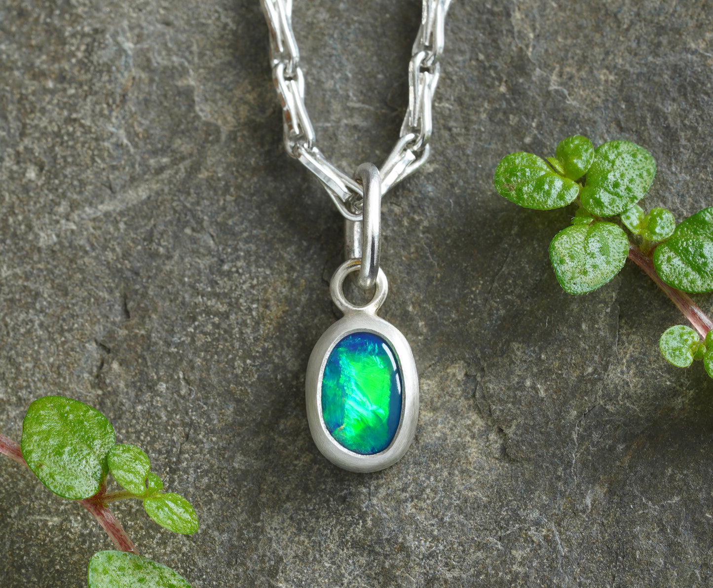 0.5ct Australian Opal Doublet Necklace