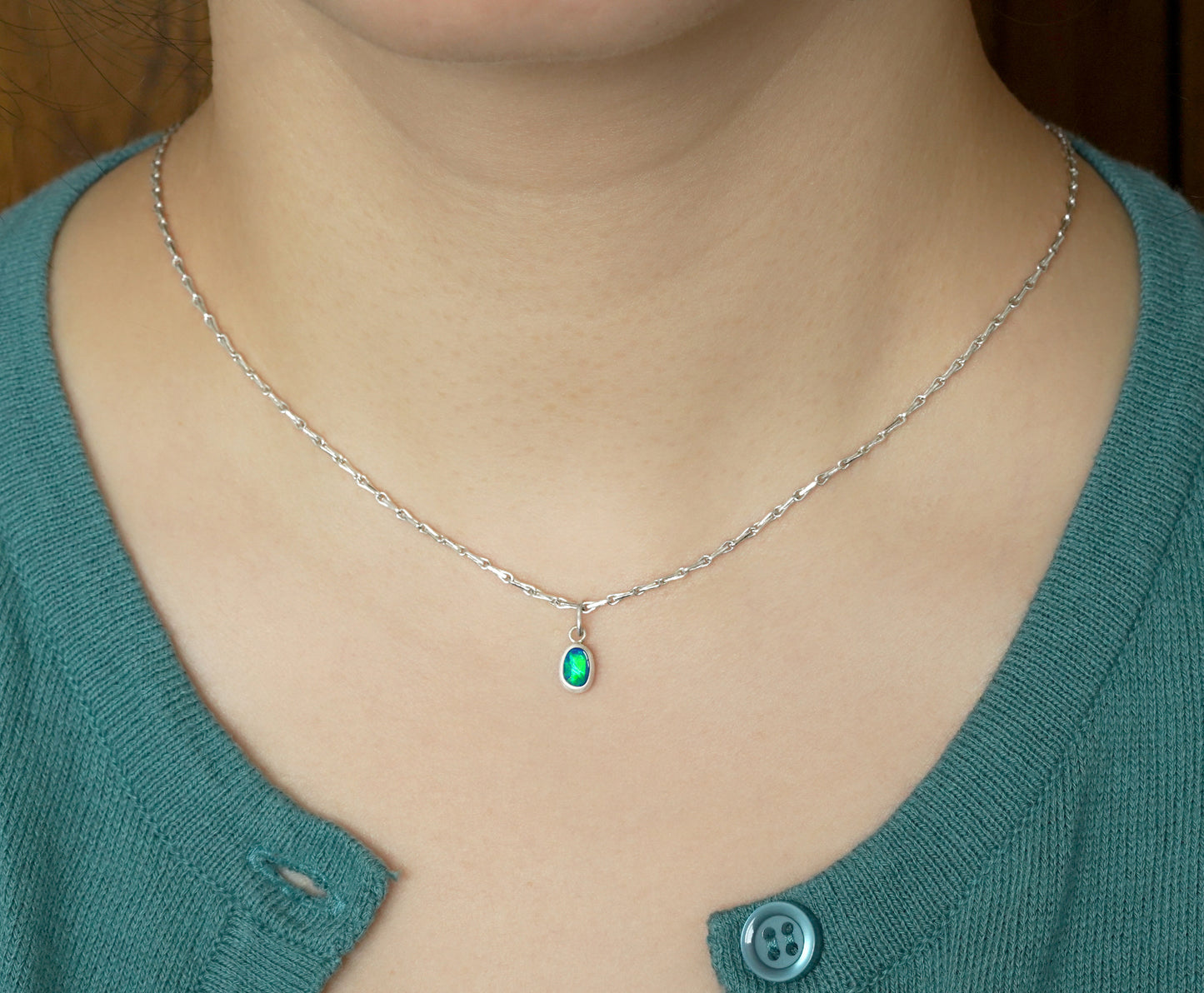 0.5ct Australian Opal Doublet Necklace