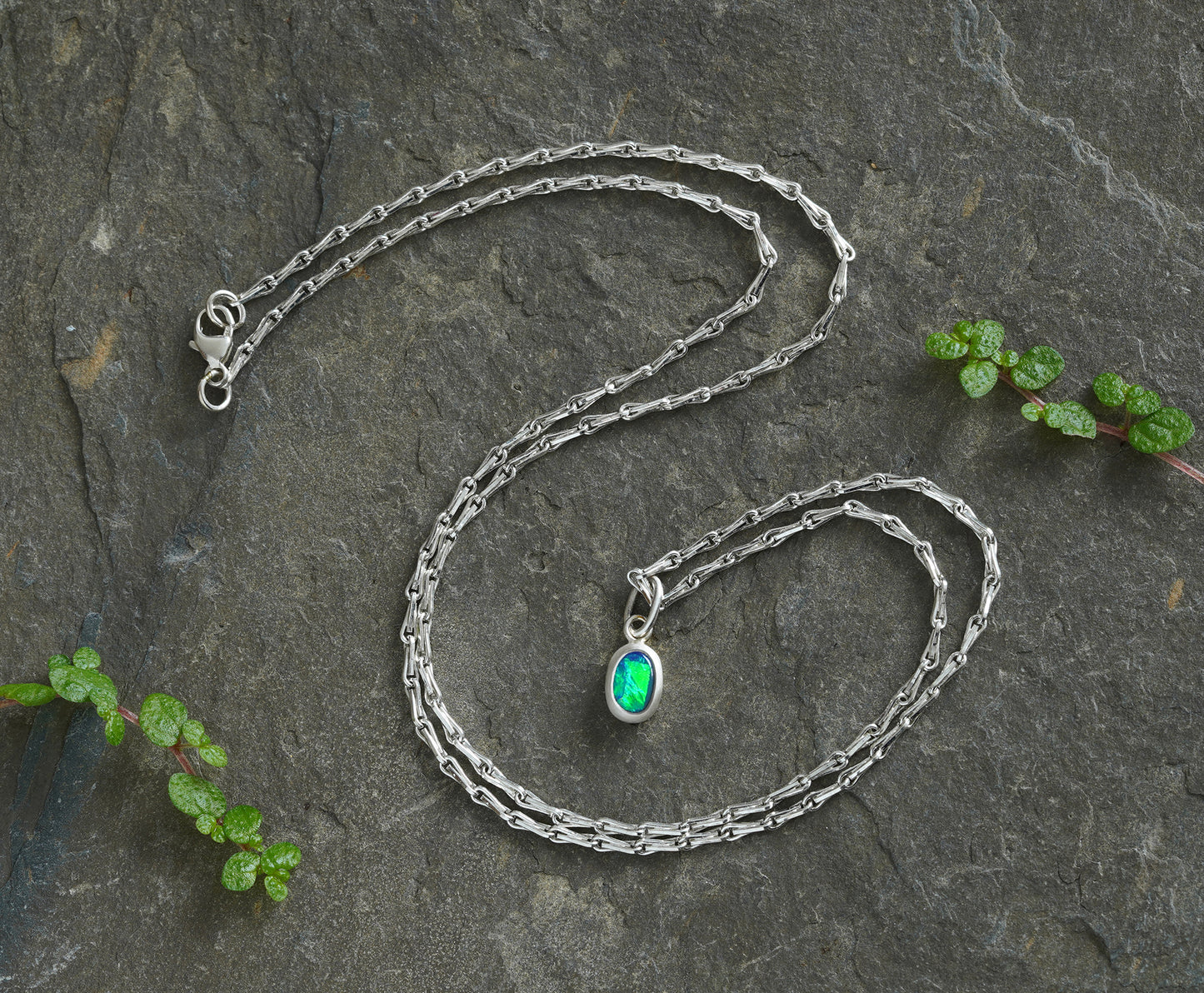 0.5ct Australian Opal Doublet Necklace