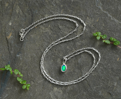 0.5ct Australian Opal Doublet Necklace