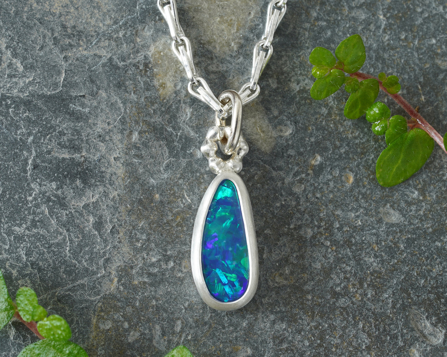 0.85ct Australian Opal Doublet Necklace