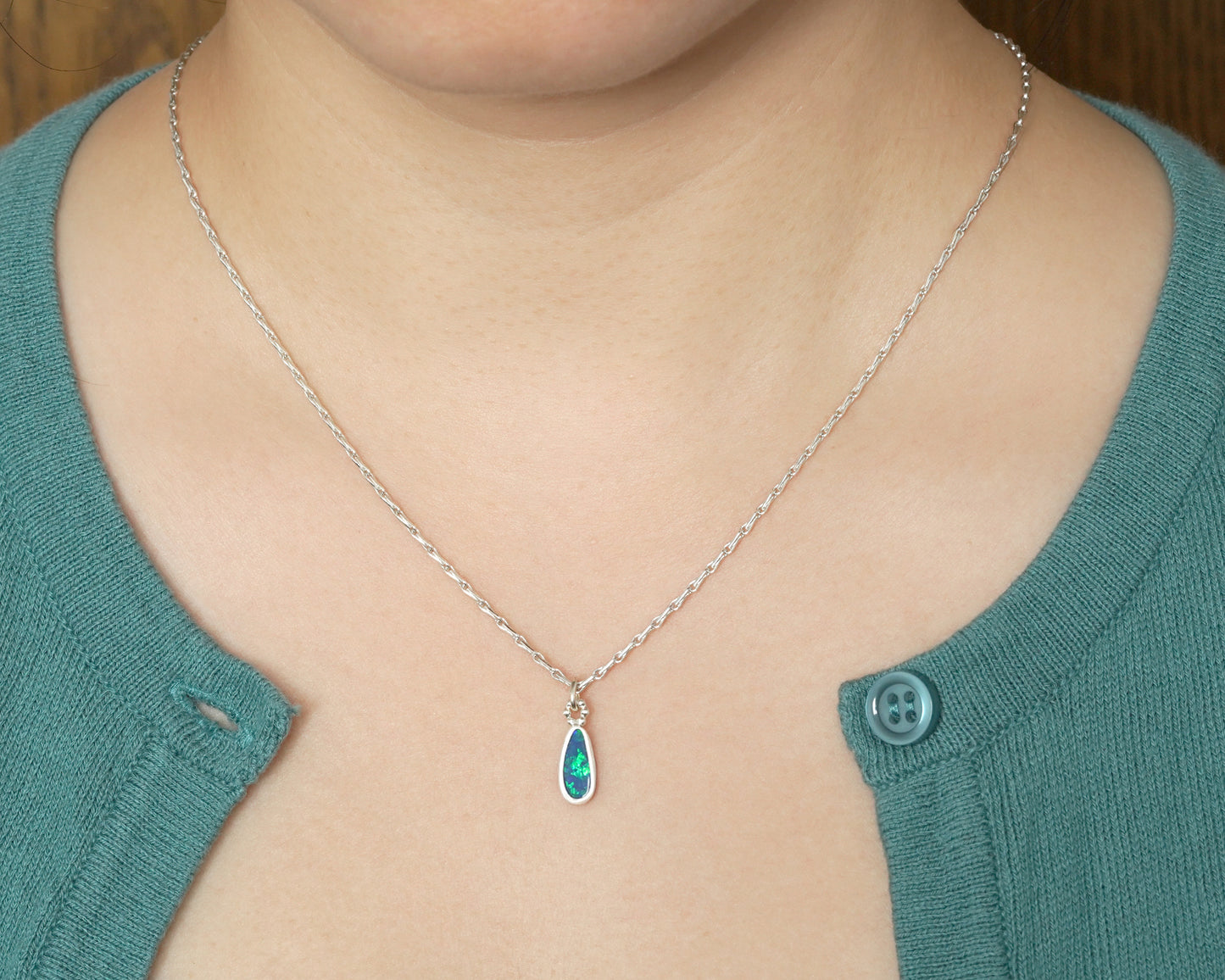 0.85ct Australian Opal Doublet Necklace