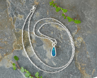 0.85ct Australian Opal Doublet Necklace