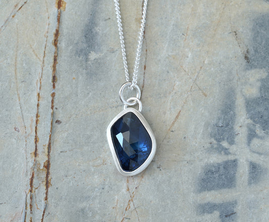 1.65ct Montana Sapphire Necklace in Sterling Silver