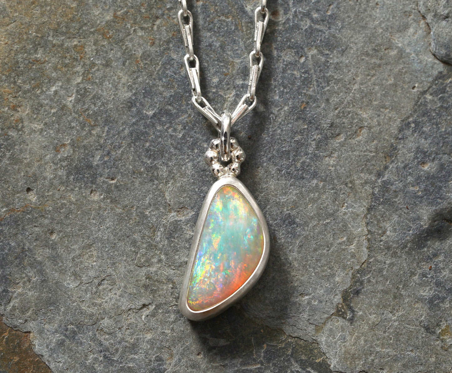 1.9ct Australian Solid Opal Necklace