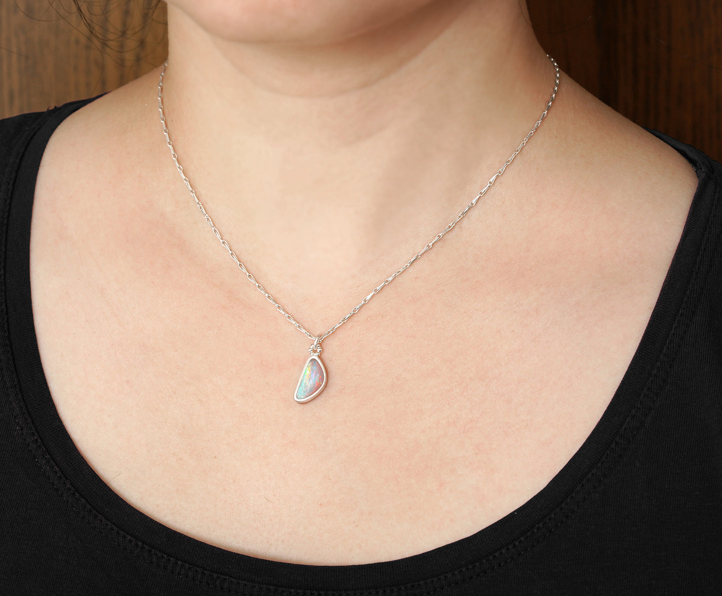 1.9ct Australian Solid Opal Necklace