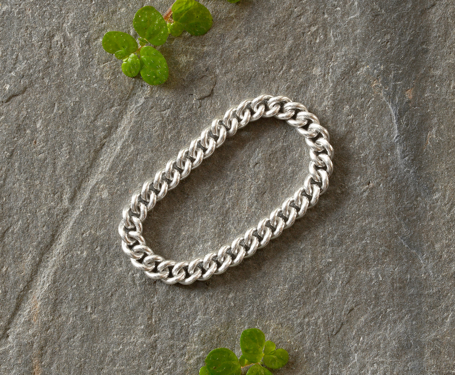 Curb Chain Ring in Sterling Silver