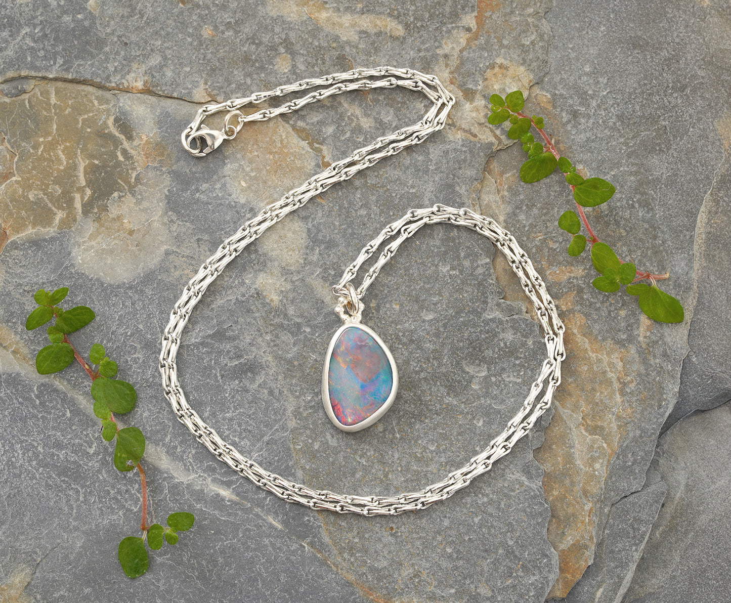 2.9ct Australian Opal Doublet Necklace