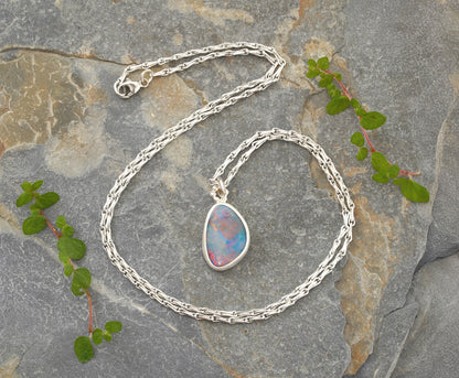 2.9ct Australian Opal Doublet Necklace