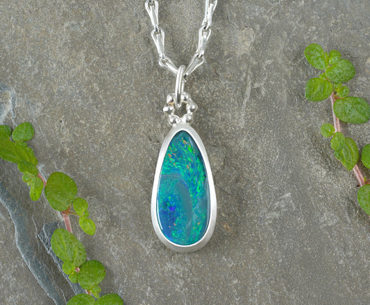 2ct Australian Opal Doublet Necklace
