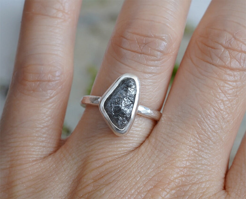 3.61ct Dark Mercury Grey Diamond Engagement Ring