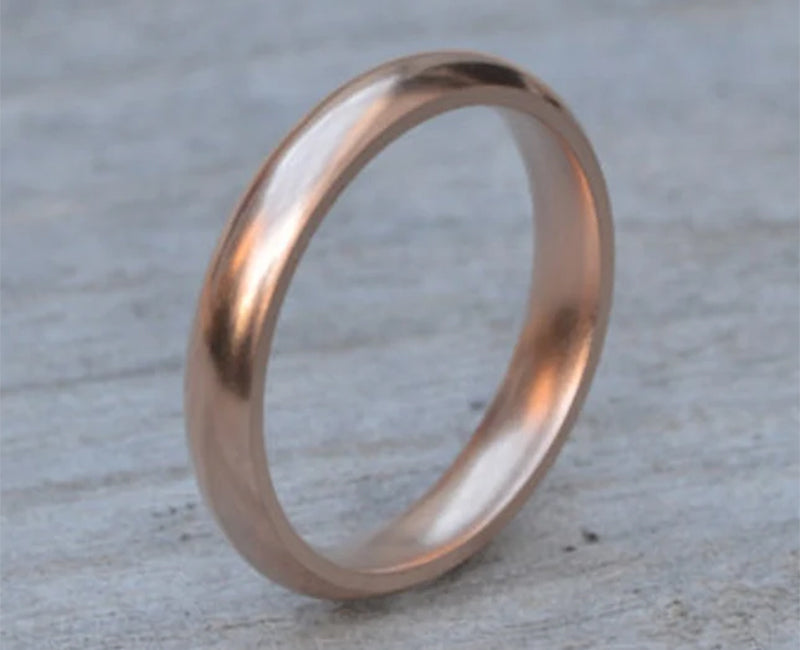 3mm, 4mm Rose Gold Wedding Band