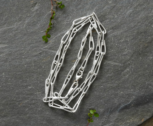 4mm Barleycorn Chain Necklace in Sterling Silver