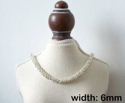 Chunky Byzantine Chain Necklace in Solid Sterling Silver 20 Inches Long
