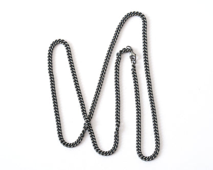 Oxidised Silver Curb Chain