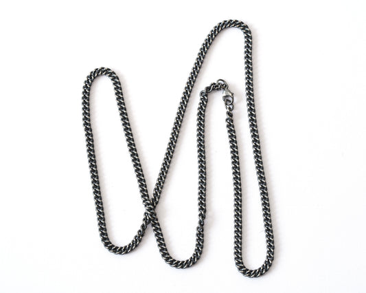 Oxidised Silver Curb Chain