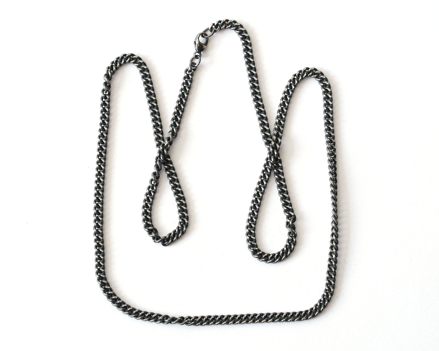 Oxidised Silver Curb Chain